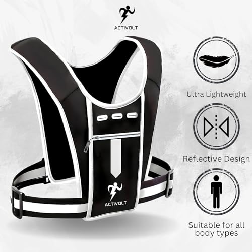 ACTIVOLT Running Vest Phone Holder | Reflective | Key Holder| Running, Cycling, Walking and Exercise | Water Bottle Holder | Adjustable Band | Running Accessories | Running Phone Holder - Men & Women - Image 3