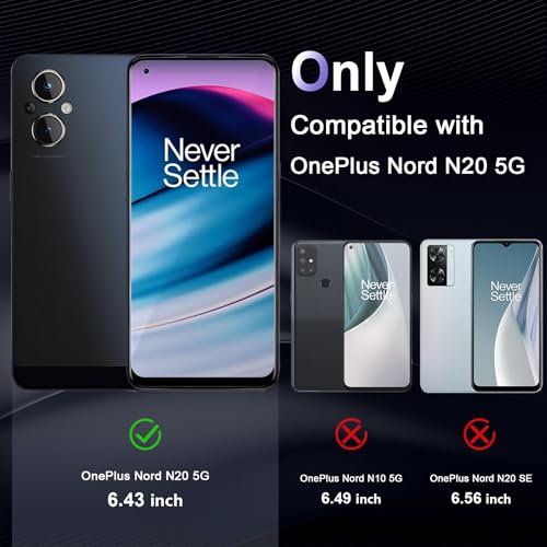 Image of Case for OnePlus Nord N20 5G, Military Grade Drop Protection Phone Case, Yellowing Resistant, Anti-Scratch Hard PC Back, Shockproof Hard Ultra-Thin Protective Cover, Clear