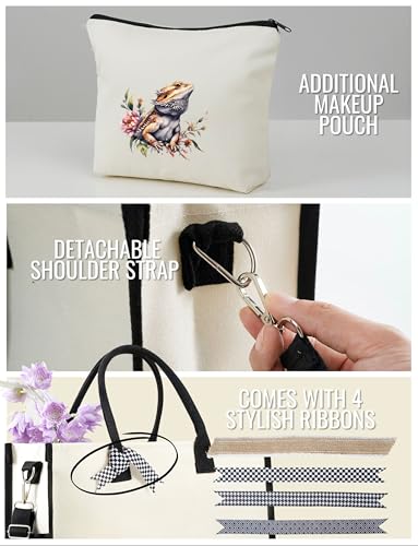 Bolso Tote Canvas para Mujer InnoBeta con cierre y correa miniatura 5