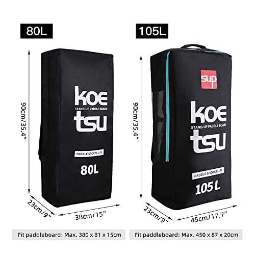 Lixada 80L/105L/125L Reiserucksack für aufblasbares Paddleboard SUP Stand Up Board Tragetasche Schulterrucksack