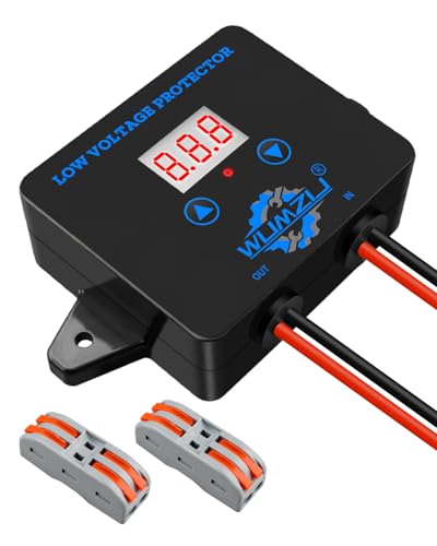 12V-36V DC Digital Low Voltage Protection Module with Display, Over Discharge Cut-Off Switch for...