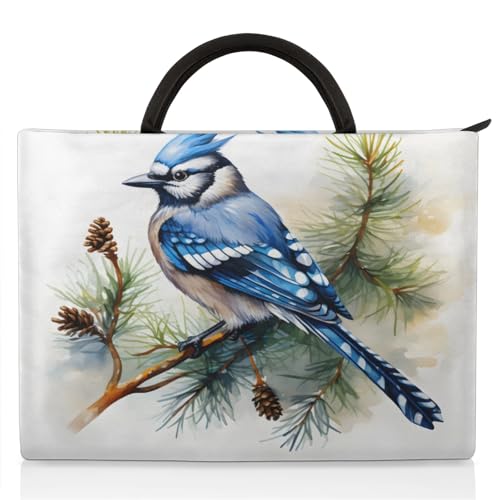 Beautiful Bird Fruit Branches Laptop Sleeve with Handle Waterproof Computer Carrying Case
