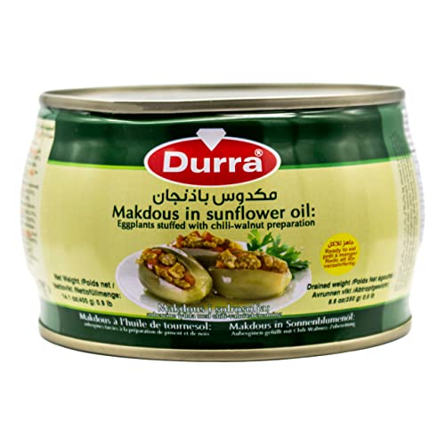 Durra - Makdous in Sonnenblumenöl - eingelegte Auberginen mit Chili und Walnüssen - (1 x 400g) Cover