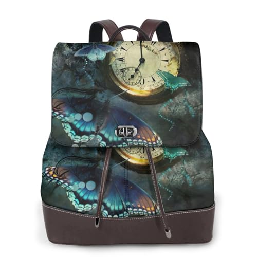 Sac à dos ordinateur portable avec grand compartiment ergonomique en cuir