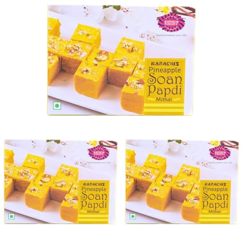 Image of Karachi Bakery Pineapple Soan Papdi, 200g (Pack of 3)