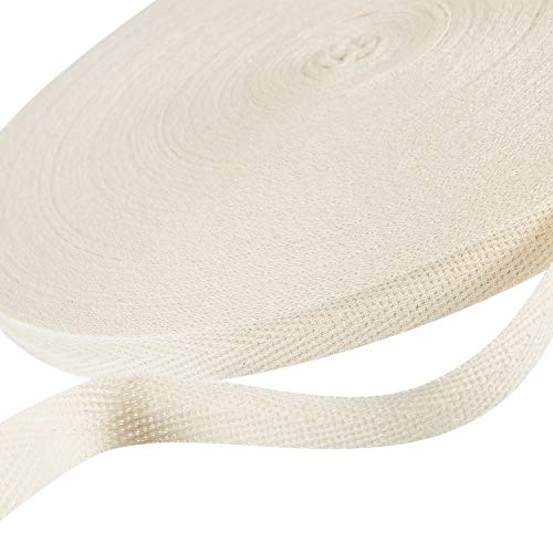 54.7 Yard Herringbone Tape Ribbon Twill Tape Ribbon Natural Webbing Tape Bias Binding Tape For Diy Crafts Sewing Knit, Beige (1/2 Inch Wide) #TOP3