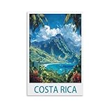 KmoNo Costa Rica Vintage-Reiseposter, 20 x 30 cm, 