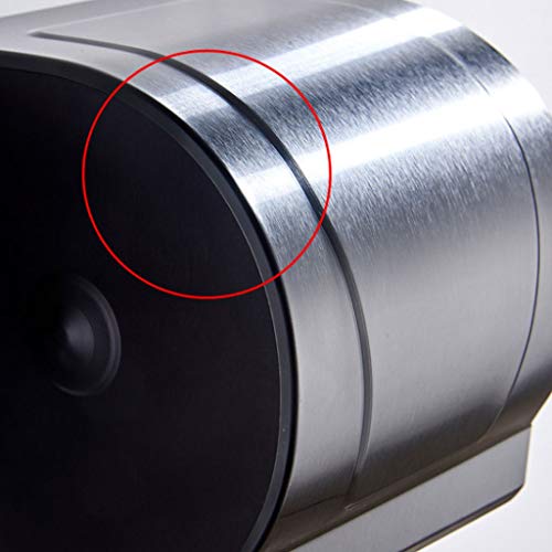 Baño soporte de pared del papel higiénico del titular JFDBGU negro aluminio estante 6