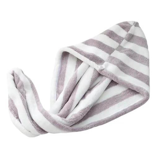 YiRayon Envoltório de toalha de cabelo de microfibra, turbantes de cabelo de secagem rápida com botã