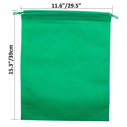 Pack of 10 Travel Shoe Bags, Portable Travel Non-Woven Shoe Packing Organizers Tote Bags w/Drawstring For Men and Women, 15.3"x11.5" (Multicolor)4