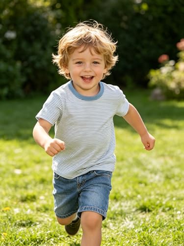 Image of AIWUHE Toddler T Shirts Cotton Summer Tshirts Boys Girls Short Sleeve Tee Tops Casual Graphic Clothes Crew Neck Shirts 2-6Y