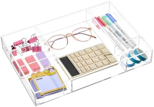 Acrylic Drawer Organizer Clear Desk Drawer Organizer Trays with A...