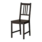 Ikea Stefan Chaise en bois de pin massif teinté – Marron noir
