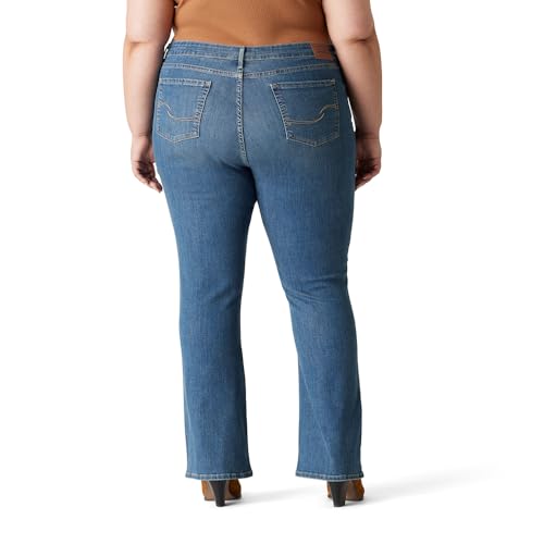 Levi Strauss Signature Women's Size Totally Shaping Bootcut Jeans Mid-Rise Stretch Denim (Also Available, (New) Out of Town, 18 Plus Short3