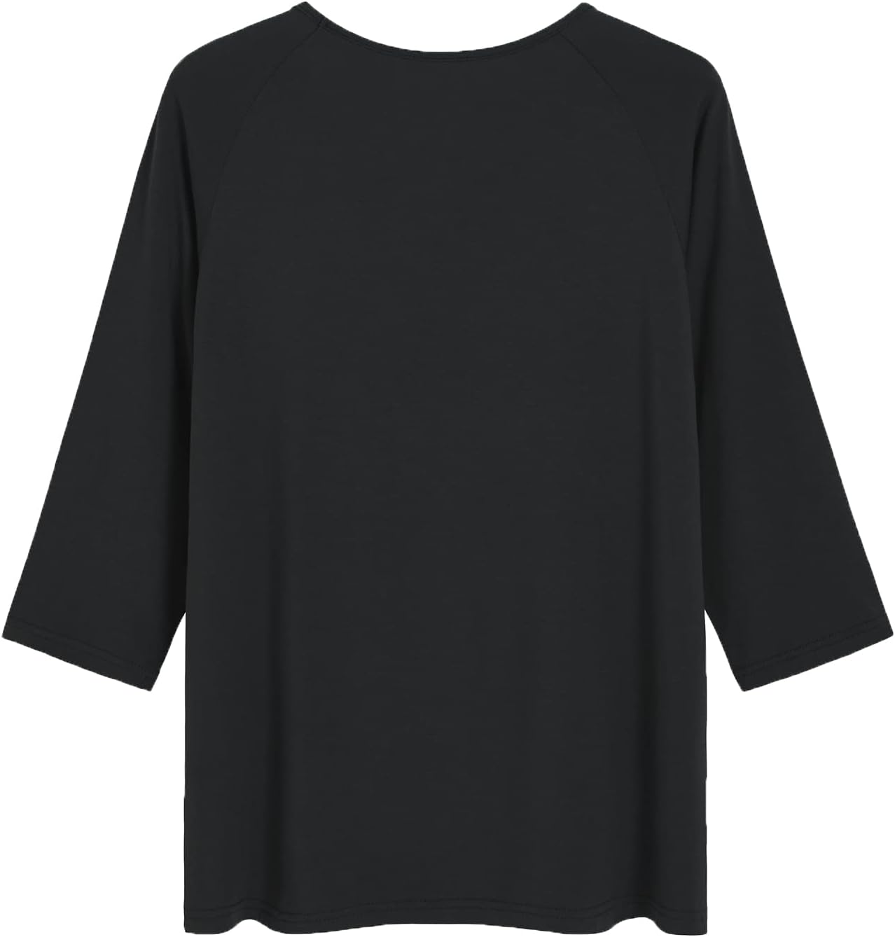 Latuza Women's Viscose Pajama Tops Crewneck 3/4 Sleeves Sleep Tee - Image 2