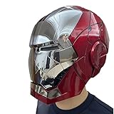 Casco elettrico da uomo in ferro fresco: il casco MK5 Iron Man è il quinto set di armatura Iron Man creato da Tony Stark nel leggendario Iron Man di Marvel. Ha una struttura multi-pezzo, controllo vocale e touch. Non è solo un'opera d'arte, ma può anche essere indossata. È adatto per una circonferenza della testa entro 60 cm. Adatto per la leggenda Marvel Iron Man fan Collection.