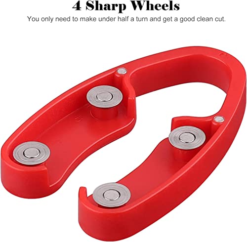 GOBETTER 2 Pcs Wine Foil Cutter Magnetic Design, 4 Stainless Blades Foil Remover Wine Bottles Opener Accessory, Removes Foil Top Effortlessly for Wine Lovers, Red