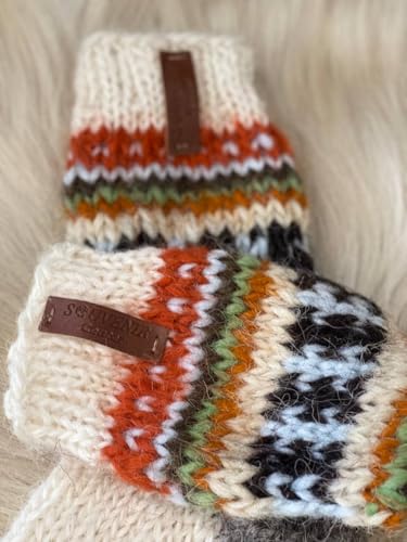 Hand Knitted Extra Thick Wool Socks, Large Sizes, Pure Organic Wool, Cozy Bed Socks,Therapeutic Warmth, Perfect Christmas Gift,Free Shipping2