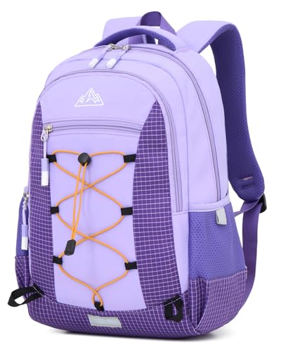 Amythe Zaino Scuola Outdoor Bambino, Zaino Scuola Elementare 6+ Anni, Zaino da Trekking Classe 1-5 Impermeabile con Strisce Riflettenti Zaino Leggero
