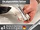 Solinger Fellschere Hundeschere Made in Germany Haarschere gebogen mit einseitiger Mikroverzahnung aus Rostfreiem Edelstahl Hundehaarschere für die Fellpflege bei Hunden, Katzen, Haustieren (7 Zoll)