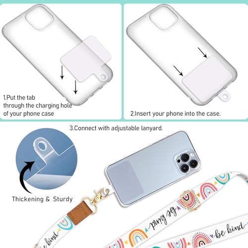 Image of Piefly Cell Phone Lanyard Crossbody Wrist Strap Adjustable for Women Cute | Travel Daily Teacher, Around the Neck, Hands-free, Universal, Fit Key ID badge, Accessories, Compatible with Most Smartphones