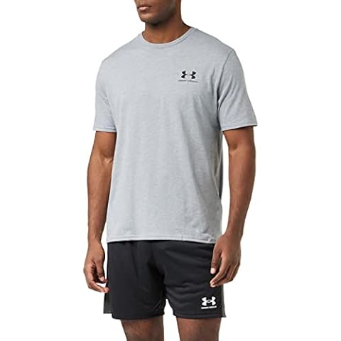 Under Armour Men's UA Seamless SS, Gym T Shirt, Steel Light Heather/Black Cover