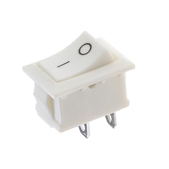 5Pcs On/Off 2Pin Boat Rocker Switch SPST 2 Position Snap 12V 250V/6A 125V/10A Rocker Switch Toggle Switch for Boat,Household Appliances,White
