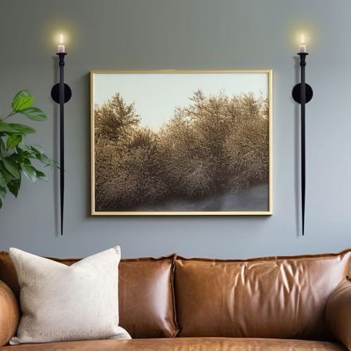 Ooomart TU25881 Ooomartcandle Sconces Long Wall Candle Holder - Set Of 2 Black Long Wall Candle Sconce Retro Chic Wall Sconces Candle Holder Decoration For Dining Room thumb #6