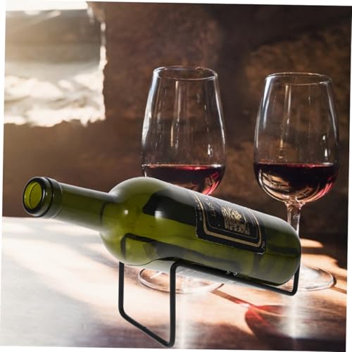Soporte para botellas de vino de hierro para encimera 3 piezas miniatura 5