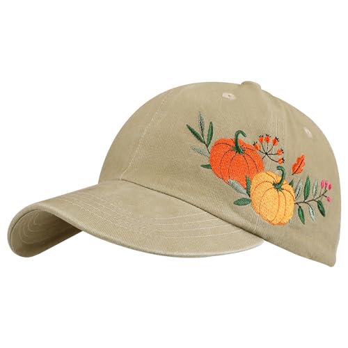 Image of Biggun Embroidered Baseball Cap for Girls Women Men | Adjustable Soft Breathable Cotton Hats for Fall Gifts