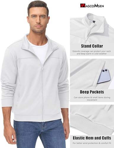 Magcomsen Men'S Workout Jacket Lightweight Jackets Full Zip Jacket Causal Outerwear Training Coat Golf Active Jackets With Pockets thumb #3