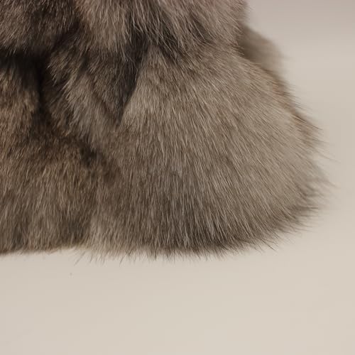 Image of Luxurious Fashion Natural Fox Fur with Hair Handbag for Women and Ladies