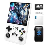 R36MAX Retro Gaming Console, Retro Handheld Games Console with 64GB TF Card, Portable Hand Held Open Source Linux System, 4.0 inch IPS HD Screen Video Game Consoles, 4000mAh Battery (Light White)