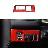 BOYUER for Toyota RAV4 2013 2014 2015 2016 2017 2018 ABS Headlight Switch Buttons Panel Cover Trim Sticker Car Interior Accessories Decoration (Red)