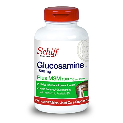 Schiff Glucosamine 1500mg Plus MSM 1500mg and Hyaluronic Acid 150 tablets - Joint Supplement