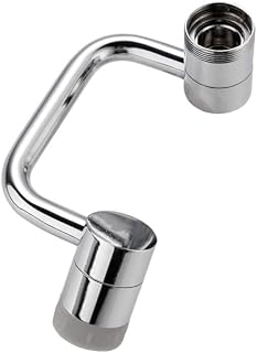 FIYSON 1080° Swivel Faucet Aerator,Faucet Extender,Kitchen Sink Faucet Sprayer with Djustable 2 Modes,Universal Splash Faucet Filter, Faucet Adaptor for Kitchen Sink Bathroom for M22-M24 Thread Nozzle