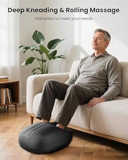 COMFIER Massaggiatore per Piedi Shiatsu, Massaggiatore Piedi per Neuropatia e Fascite Plantare, Massaggiatore Plantare con Calore e Impastamento Profondo, Fino alla Taglia 46 da Uomo