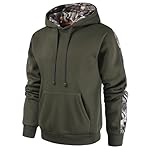 Leidowei Men's Camo Outfitter Fleece Hoodie Pullover Long Sleeve Casual Sweatshirt with Pocket
