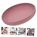Ipetboom Spill Silicone Dinner Plate with Suction Base for Elderly and Disabled Easy to Clean Spill Scoop Dish for Independent Feeding Pink
