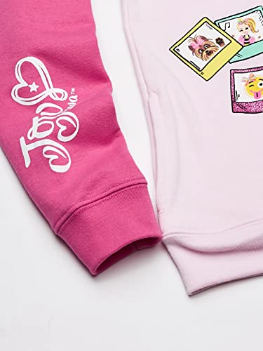 Jojo Siwa Girls Jojo Siwa Headphones 3D Bow Zip-Up Hoodie Jacket Hooded Sweatshirt, Light Pink/ Hot Pink, 6X-Large Us #TOP2