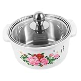 EPIGEIST Kleiner Edelstahl Suppentopf mit Deckel Platzsparend Hitzebeständig Geeignet für Induktionsherd für Einzelpersonen Vielseitig für Hotpot Suppe und Porridge Leicht zu Reinigen