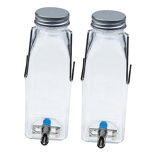 ibasenice Pet Water Bottle 350ml Rabbit Water Fountain Bunny Waterer Hanging Feeder Leak- Quiet Pin Durable