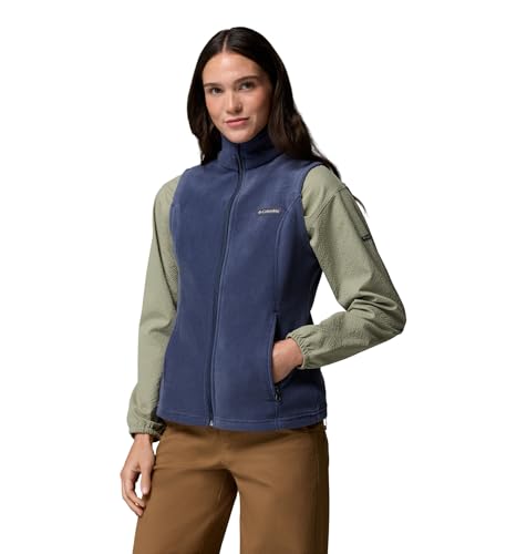 Columbia Benton Springs - Chaleco de forro polar para mujer, color nocturno, talla L