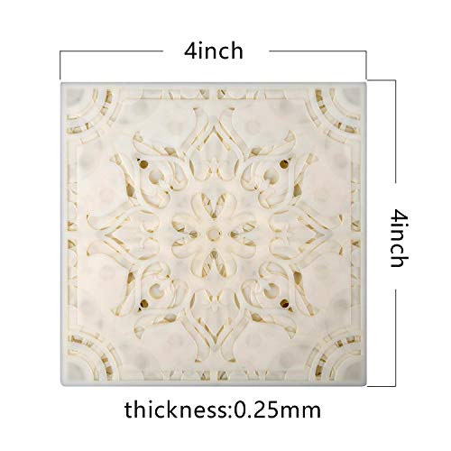image for YUEAON 25-Pack (4x4 Inch) Painting Drawing Stencils Mandala Template f