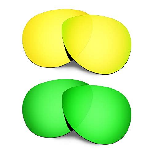 Lentille Oakley Feedback rechange verre solaire renforcé or 24k vert