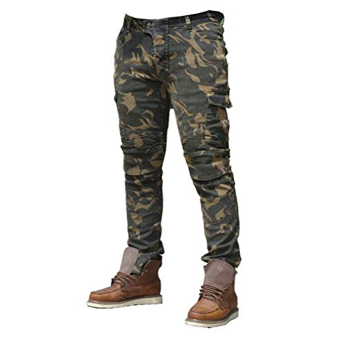 Pantaloni da moto, per uomo, Jeans in denim per