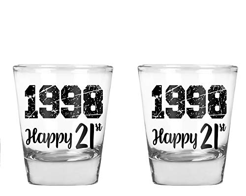 21st Birthday 1998-1.75 OZ Shot Glass Set (2)