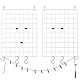 SONGMICS Fotowand aus Drahtgitter, 2er Set, Wanddekor, Wandgitter, DIY, multifunktionale Gitterwand, mit S-Haken, Klammern und Hanfschnur, weiß LPP01W