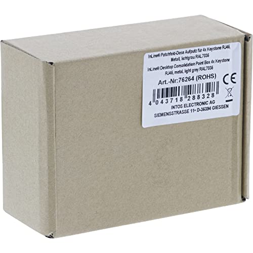 Plaque de brassage encastrée InLine pour 4 modules Keystone RJ45