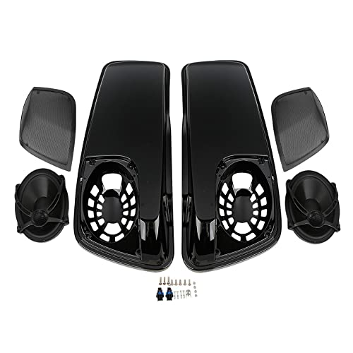 Tapa para Alforjas con Bocinas 5x7 Green-L para Harley Touring miniatura 3